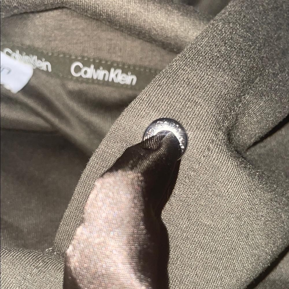 NWOT Calvin Klein Green Boxy Long Sleeve Hoodie - Picture 8 of 8